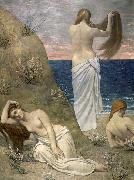 Pierre Puvis de Chavannes Young Girls on the Edge of the Sea oil